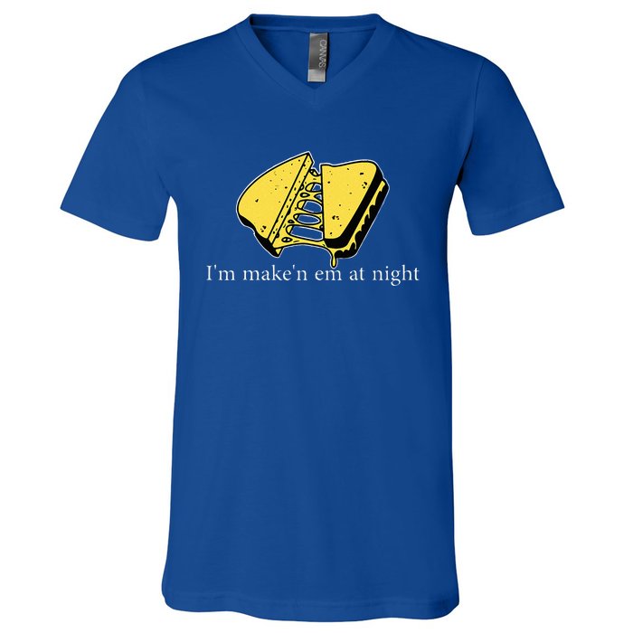 IM MakeN Em At Night Cheese Sandwich V-Neck T-Shirt