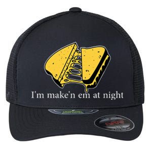 IM MakeN Em At Night Cheese Sandwich Funny Meme Flexfit Unipanel Trucker Cap