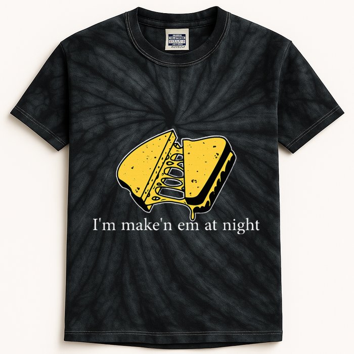 IM MakeN Em At Night Cheese Sandwich Funny Meme Kids Tie-Dye T-Shirt