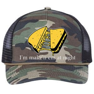 IM MakeN Em At Night Cheese Sandwich Funny Meme Retro Rope Trucker Hat Cap