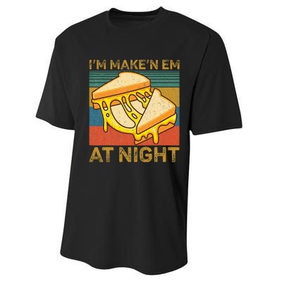 IM Makin Em At Night Grilled Cheese Cute Grilled Cheese Performance Sprint T-Shirt