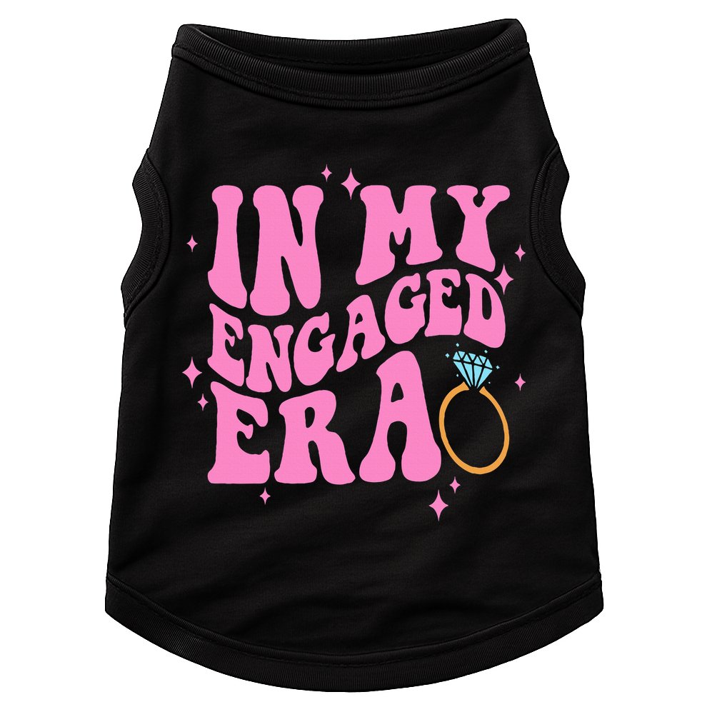In My Engaged Era Groovy Bride Bachelorette Party Bridesmaid  Doggie Tank
