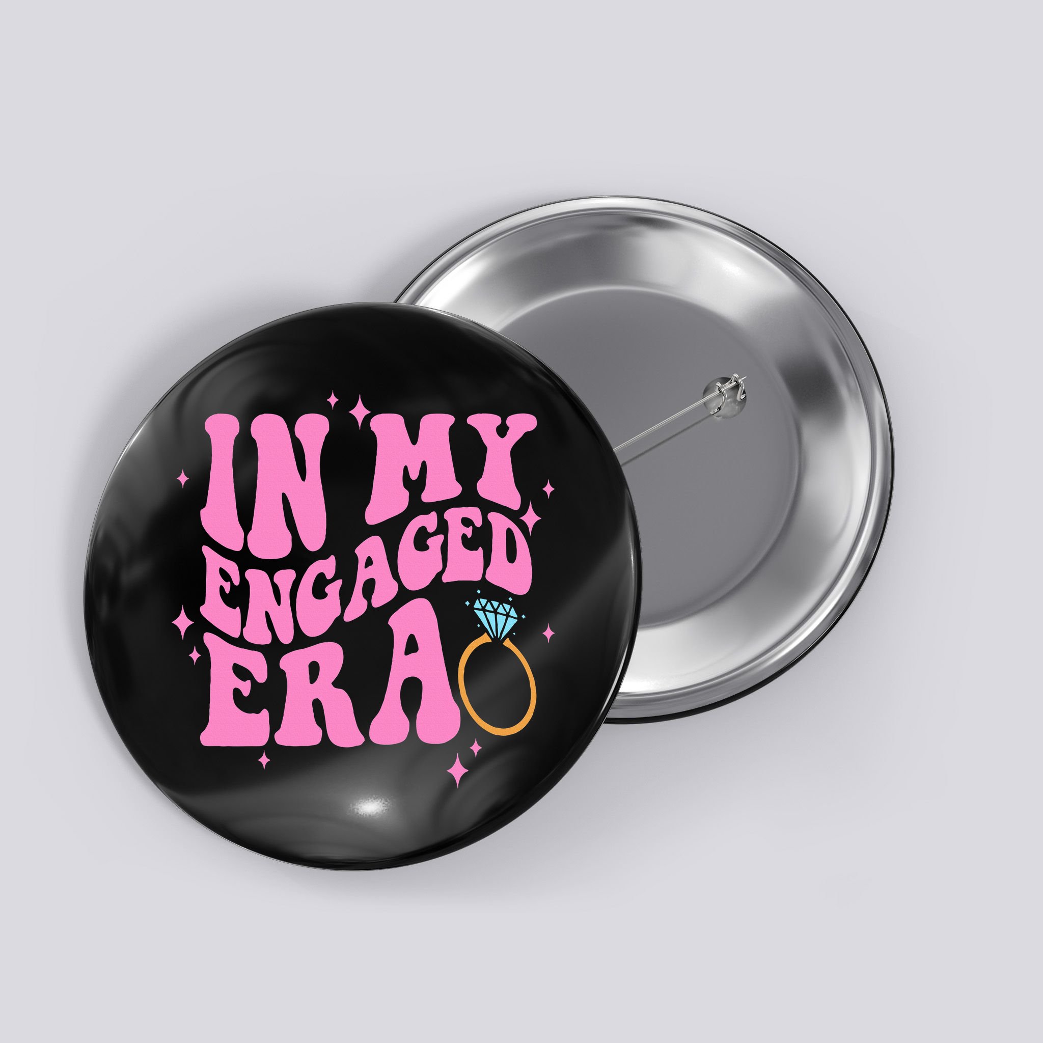 In My Engaged Era Groovy Bride Bachelorette Party Bridesmaid  Button