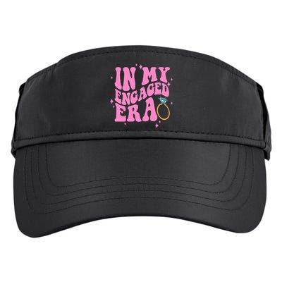 In My Engaged Era Groovy Bride Bachelorette Party Bridesmaid  Adult Drive Performance Visor