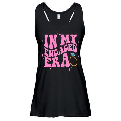In My Engaged Era Groovy Bride Bachelorette Party Bridesmaid  Ladies Essential Flowy Tank