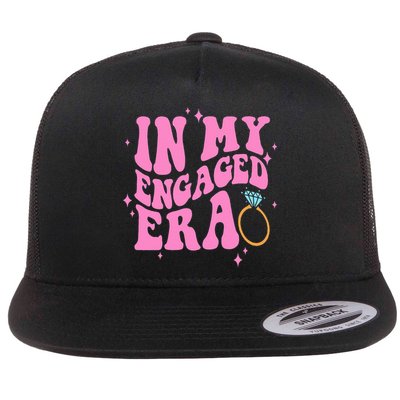 In My Engaged Era Groovy Bride Bachelorette Party Bridesmaid  Flatbill Hat