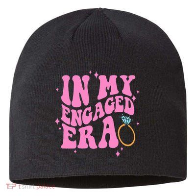 In My Engaged Era Groovy Bride Bachelorette Party Bridesmaid  Sustainable Beanie