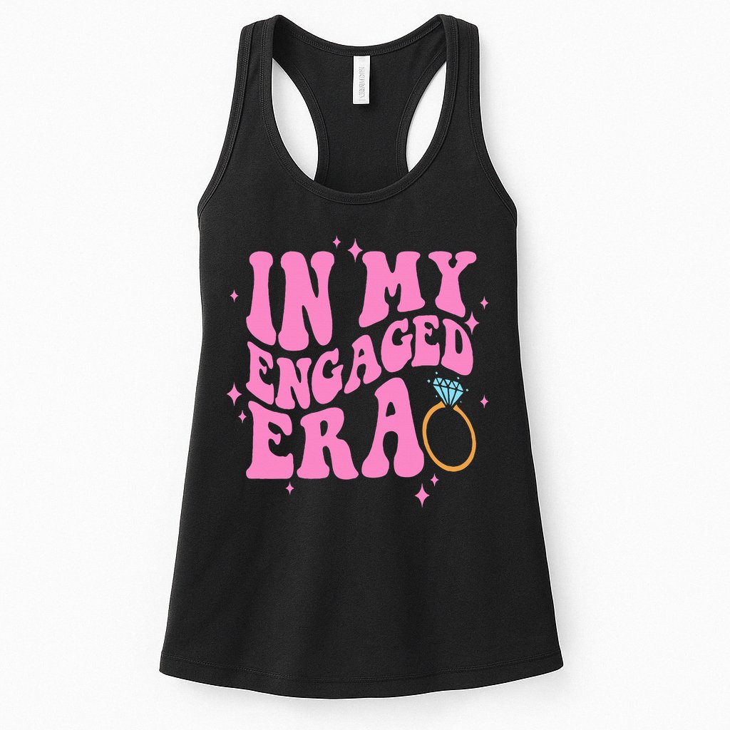 In My Engaged Era Groovy Bride Bachelorette Party Bridesmaid  Womens Tank Top