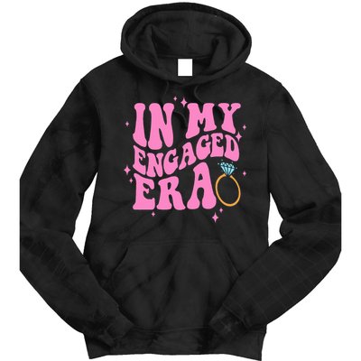 In My Engaged Era Groovy Bride Bachelorette Party Bridesmaid  Tie Dye Hoodie