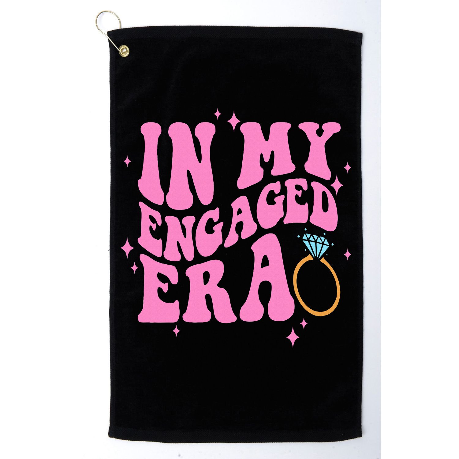 In My Engaged Era Groovy Bride Bachelorette Party Bridesmaid  Golf Towel