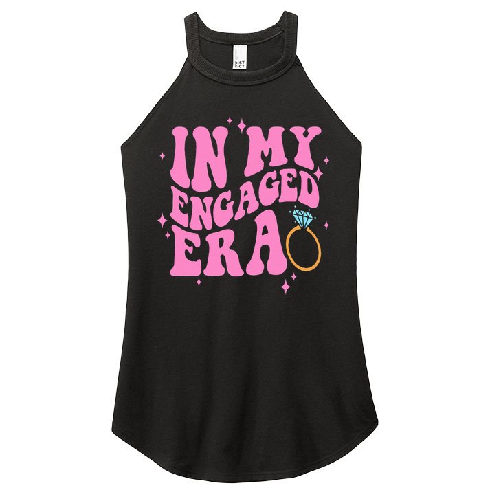 In My Engaged Era Groovy Bride Bachelorette Party Bridesmaid  Women's Perfect Tri Rocker Tank
