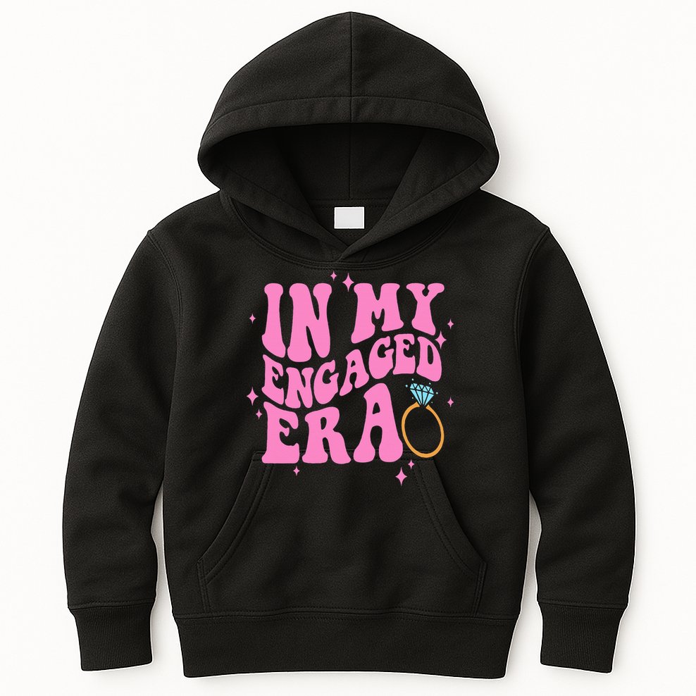 In My Engaged Era Groovy Bride Bachelorette Party Bridesmaid  Kids Hoodie
