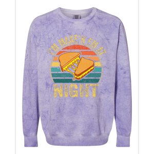 Im Making Em At Night Meme Grilled Cheese Sandwich Fast Food Colorblast Crewneck Sweatshirt