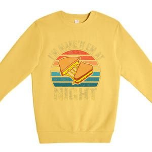 Im Making Em At Night Meme Grilled Cheese Sandwich Fast Food Premium Crewneck Sweatshirt