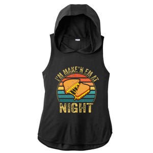 Im Making Em At Night Meme Grilled Cheese Sandwich Fast Food Ladies PosiCharge Tri-Blend Wicking Draft Hoodie Tank