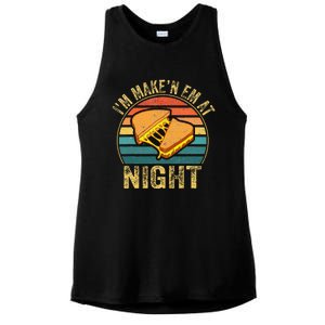 Im Making Em At Night Meme Grilled Cheese Sandwich Fast Food Ladies PosiCharge Tri-Blend Wicking Tank