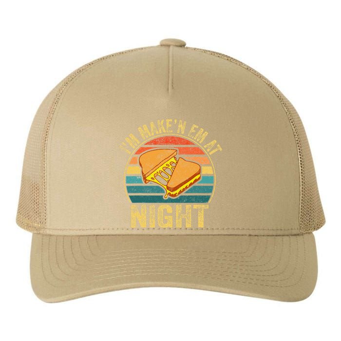 Im Making Em At Night Meme Grilled Cheese Sandwich Fast Food Yupoong Adult 5-Panel Trucker Hat