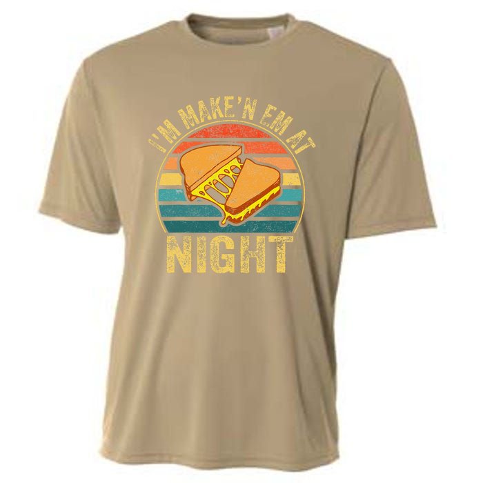 Im Making Em At Night Meme Grilled Cheese Sandwich Fast Food Cooling Performance Crew T-Shirt