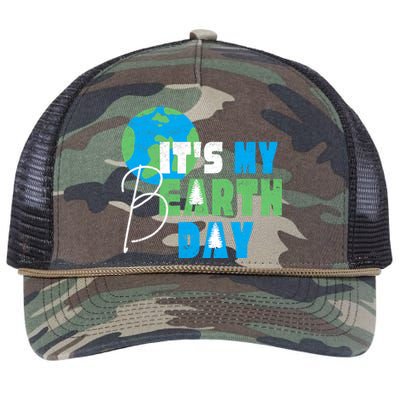 ItS My Earth Day Birthday April 22nd Environmental Advocate Retro Rope Trucker Hat Cap