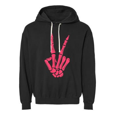 I Match Energy So How We Gone Act Today Funny Skeleton Hand Garment-Dyed Fleece Hoodie