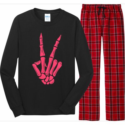 I Match Energy So How We Gone Act Today Funny Skeleton Hand Long Sleeve Pajama Set