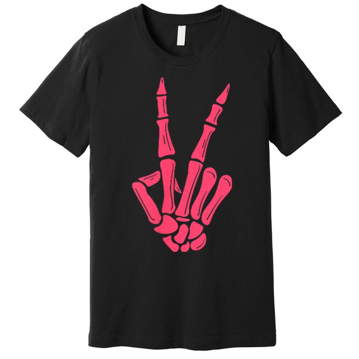 I Match Energy So How We Gone Act Today Funny Skeleton Hand Premium T-Shirt