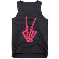 I Match Energy So How We Gone Act Today Funny Skeleton Hand Tank Top