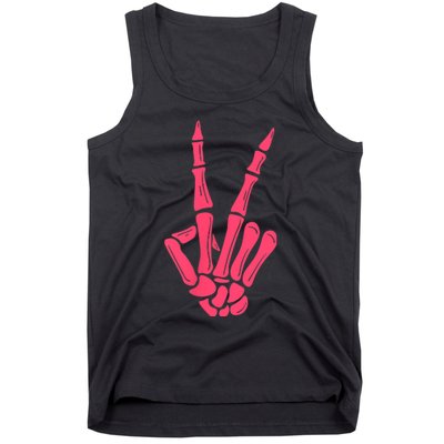 I Match Energy So How We Gone Act Today Funny Skeleton Hand Tank Top