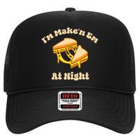 IM Makin Em At Night Meme Grilled Cheese Sandwich Fast Food High Crown Mesh Back Trucker Hat