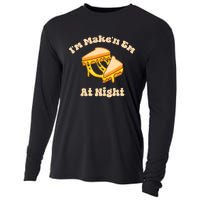 IM Makin Em At Night Meme Grilled Cheese Sandwich Fast Food Cooling Performance Long Sleeve Crew