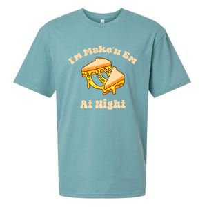 IM Makin Em At Night Meme Grilled Cheese Sandwich Fast Food Sueded Cloud Jersey T-Shirt