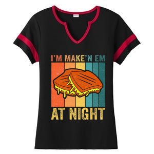 Im Making Em At Night Meme Grilled Cheese Sandwich Fast Food Ladies Halftime Notch Neck Tee