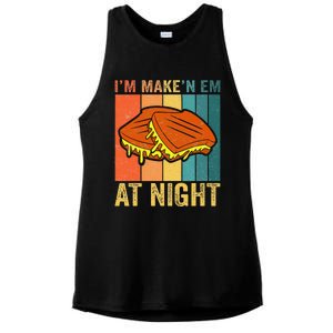 Im Making Em At Night Meme Grilled Cheese Sandwich Fast Food Ladies PosiCharge Tri-Blend Wicking Tank