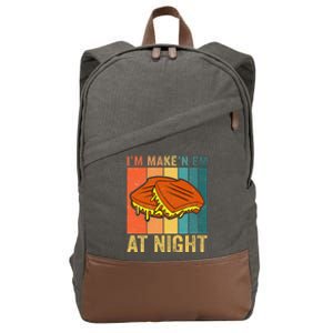 Im Making Em At Night Meme Grilled Cheese Sandwich Fast Food Cotton Canvas Backpack