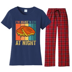 Im Making Em At Night Meme Grilled Cheese Sandwich Fast Food Women's Flannel Pajama Set