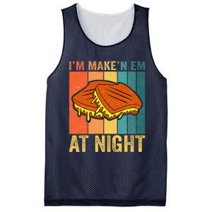 Im Making Em At Night Meme Grilled Cheese Sandwich Fast Food Mesh Reversible Basketball Jersey Tank