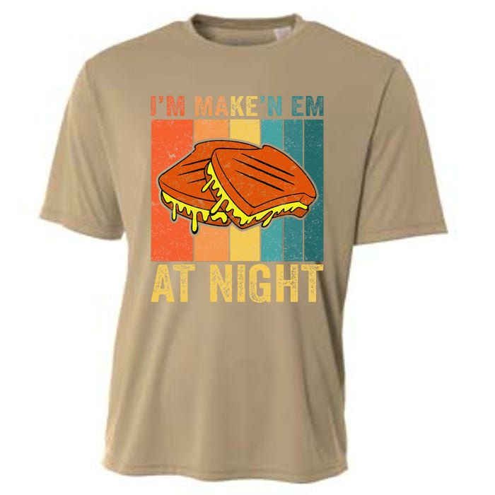 Im Making Em At Night Meme Grilled Cheese Sandwich Fast Food Cooling Performance Crew T-Shirt