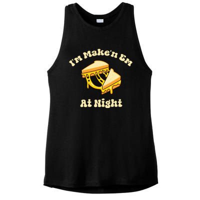 IM Makin Em At Night Meme Grilled Cheese Sandwich Fast Food Ladies PosiCharge Tri-Blend Wicking Tank