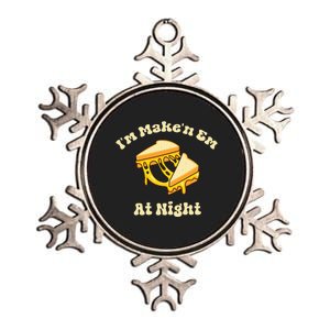 IM Makin Em At Night Meme Grilled Cheese Sandwich Fast Food Metallic Star Ornament