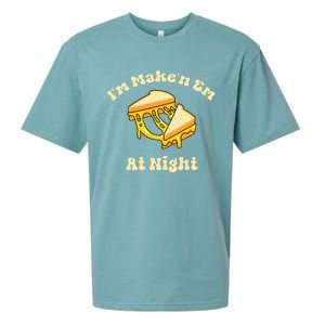 IM Makin Em At Night Meme Grilled Cheese Sandwich Fast Food Sueded Cloud Jersey T-Shirt