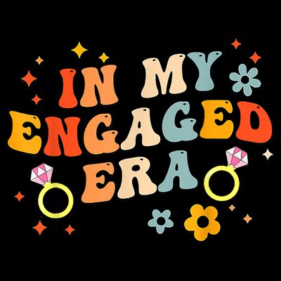 In My Engaged Era Groovy Bride Bachelorette Party T-Shirt