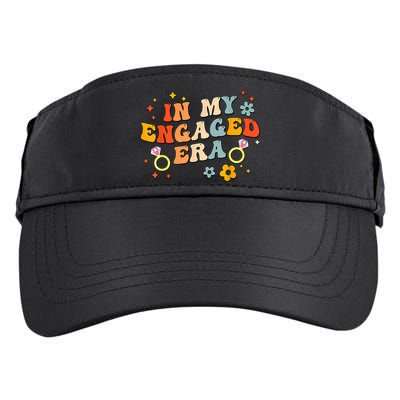 In My Engaged Era Groovy Bride Bachelorette Party Adult Drive Performance Visor
