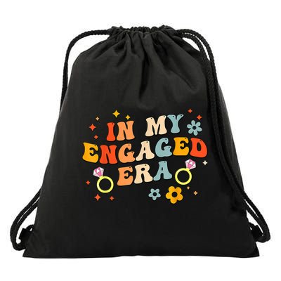 In My Engaged Era Groovy Bride Bachelorette Party Drawstring Bag