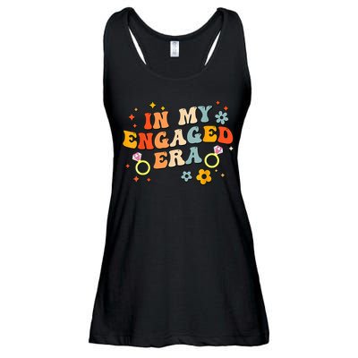 In My Engaged Era Groovy Bride Bachelorette Party Ladies Essential Flowy Tank
