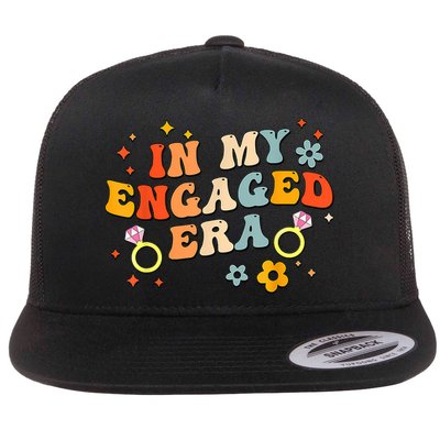 In My Engaged Era Groovy Bride Bachelorette Party Flatbill Hat