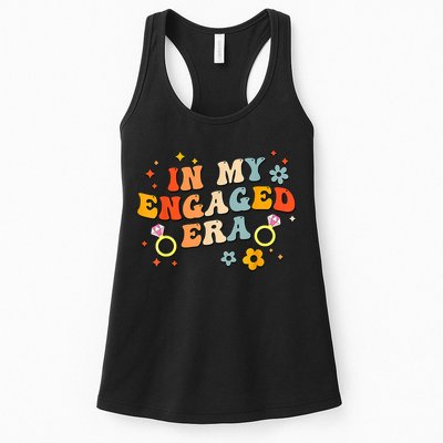 In My Engaged Era Groovy Bride Bachelorette Party Womens Tank Top