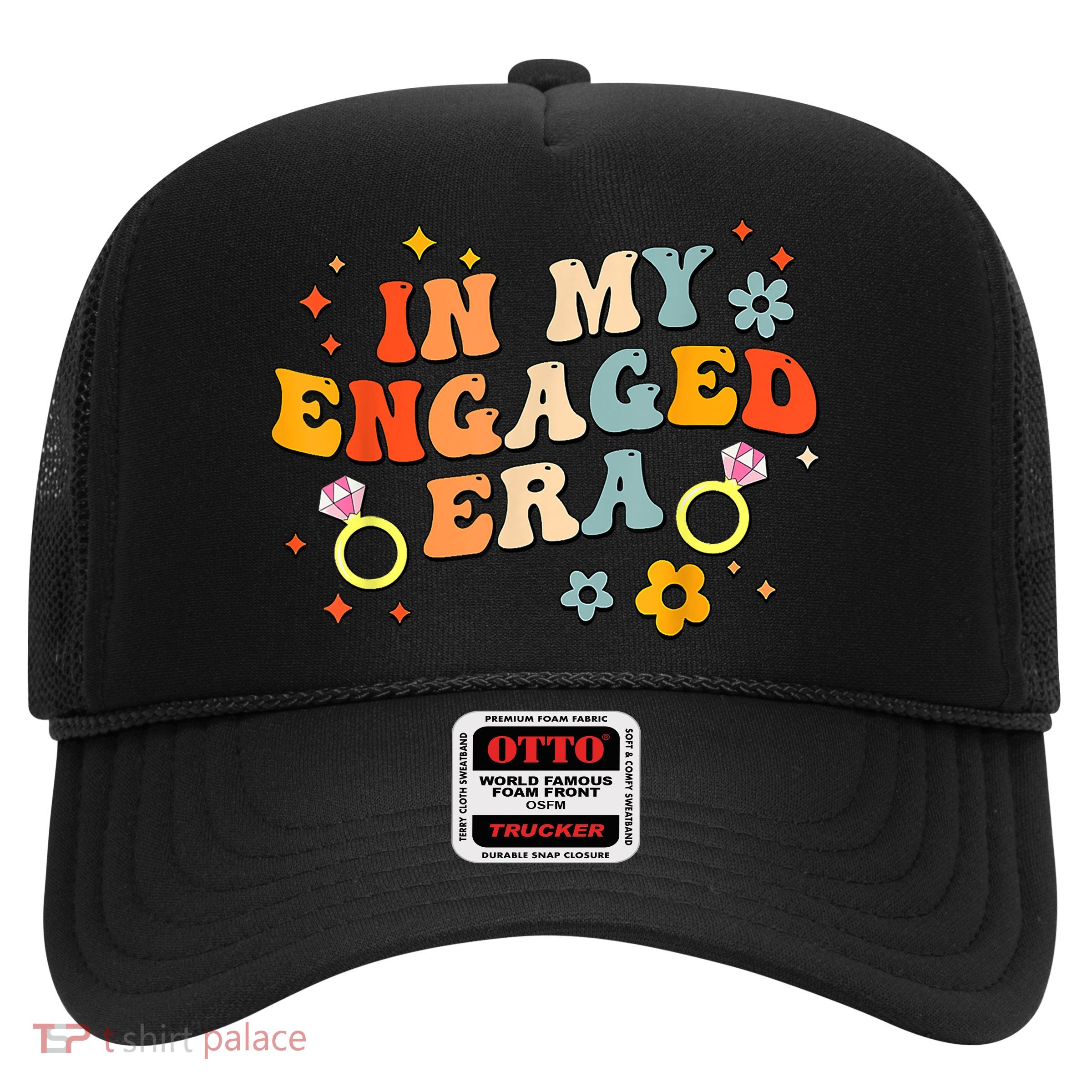 In My Engaged Era Groovy Bride Bachelorette Party Trucker Hat