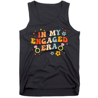 In My Engaged Era Groovy Bride Bachelorette Party Tank Top