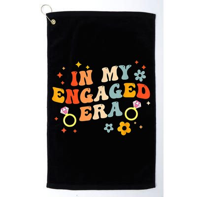 In My Engaged Era Groovy Bride Bachelorette Party Golf Towel