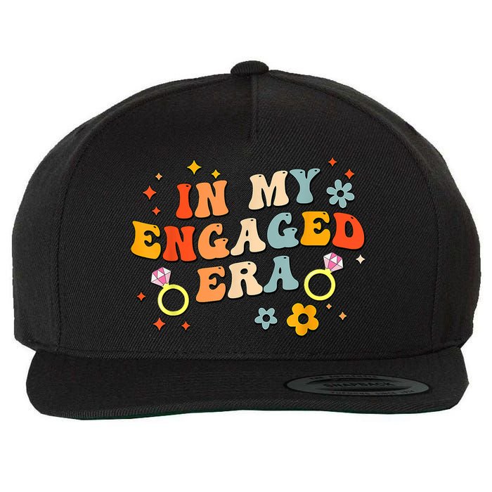 In My Engaged Era Groovy Bride Bachelorette Party Wool Snapback Cap